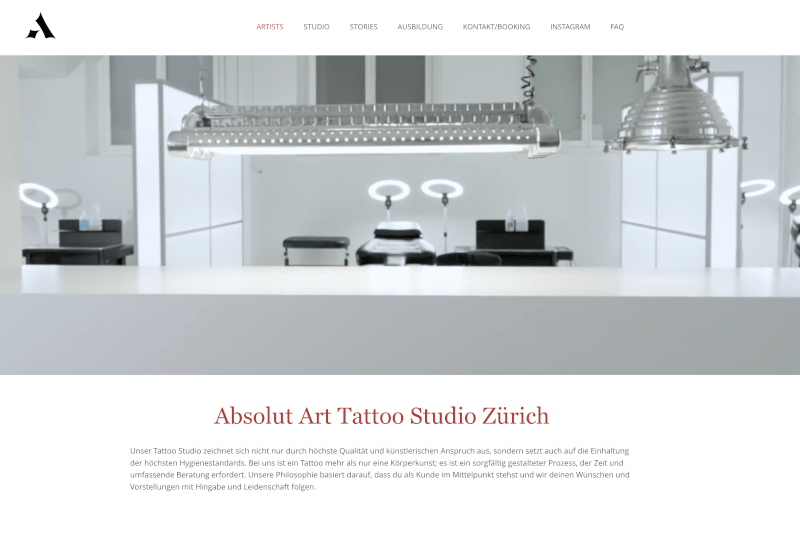 Absolut Art GmbH Tattoo Studio Zürich