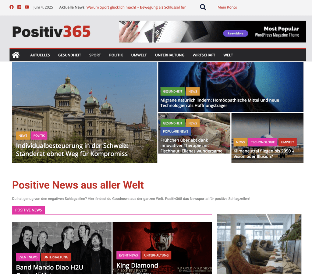 Dein Newsportal für positive Nachrichten